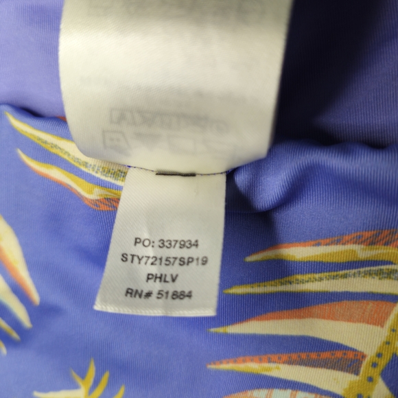 Patagonia Sunamee Bikini Bottoms Womens Small Purple Palm Print Full Coverage - Picture 10 of 11
